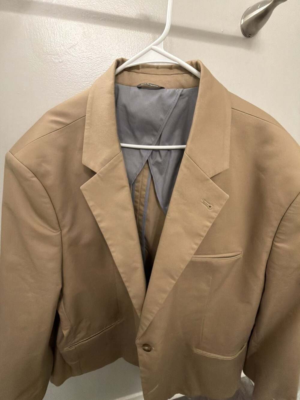 Oak Hill Fit By Dxl Blazer 3XL 54R/56R Tan Stretch Wrinkle Resistant